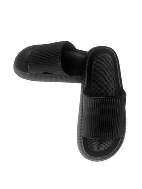 Cloudies Original Black Slides Slip on Sandals Size 9.5